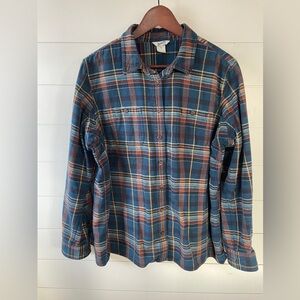 DULUTH TRADING Free Swinging Flannel Shirt XL Chest 24”, Sleeve 23”, Length 26”
